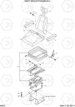 5087C SEAT MOUNTING(#0234-) R55W-3, Hyundai