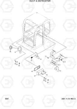 5097 DUCT & DEFROSTER R55W-3, Hyundai