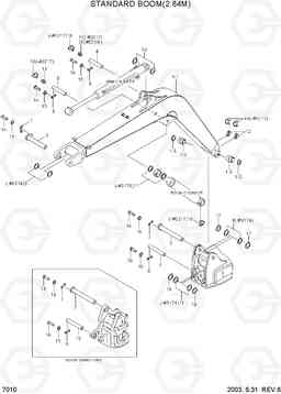 7010 STANDARD BOOM(2.84M) R55W-3, Hyundai