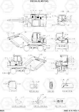 8020 DECALS(-#0134) R55W-3, Hyundai