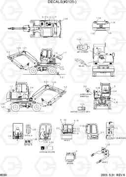 8030 DECALS(#0135-) R55W-3, Hyundai