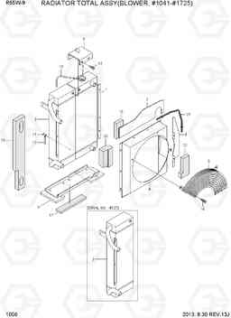 1056 RADIATOR TOTAL ASSY(BLOWER, #1041-#1725) R55W-9, Hyundai