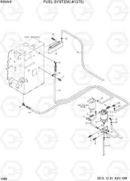 1060 FUEL SYSTEM(-#1375) R55W-9, Hyundai