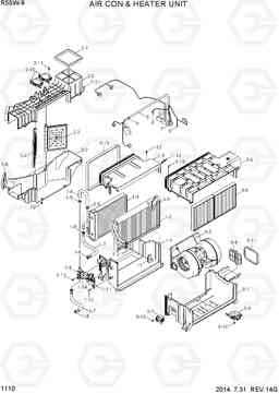 1110 AIR CON & HEATER UNIT R55W-9, Hyundai