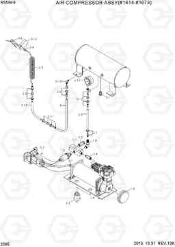 2095 AIR COMPRESSOR(#1614-#1673) R55W-9, Hyundai