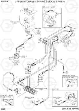 3065 UPPER HYDRAULIC PIPING 3 (BOOM SWING) R55W-9, Hyundai