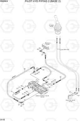 3110 PILOT HYD PIPING 2 (BASE 2) R55W-9, Hyundai