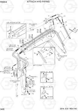 3400 ATTACH HYDRAULIC PIPING R55W-9, Hyundai