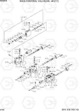 4130 MAIN CONTROL VALVE(3/4, -#1317) R55W-9, Hyundai