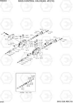 4141 MAIN CONTROL VALVE(4/4, #1318-) R55W-9, Hyundai