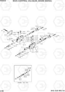 4180 MAIN CONTROL VALVE(4/4, BOOM SWING) R55W-9, Hyundai