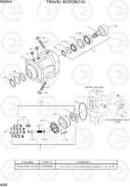 4230 TRAVEL MOTOR(1/3) R55W-9, Hyundai