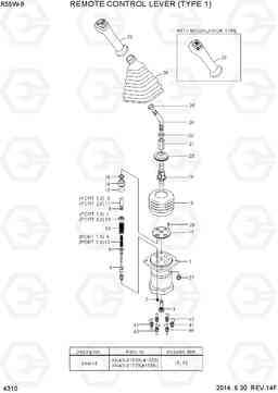 4310 REMOTE CONTROL LEVER (TYPE 1) R55W-9, Hyundai