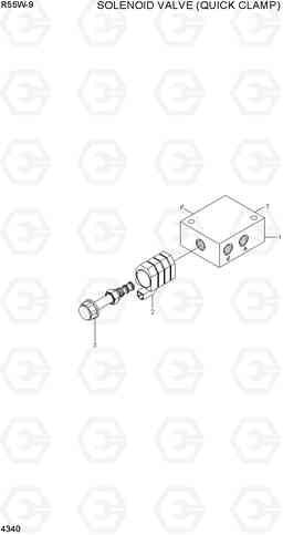 4340 SOLENOID VALVE(OUICK CLAMP) R55W-9, Hyundai
