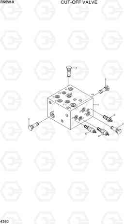 4360 CUT-OFF VALVE R55W-9, Hyundai