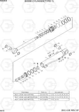 4410 BOOM CYLINDER(TYPE 1) R55W-9, Hyundai