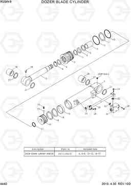 4440 DOZER BLADE CYLINDER R55W-9, Hyundai