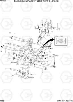 4510 QUICK CLAMP ASSY(HOOK TYPE 2. -#1628) R55W-9, Hyundai