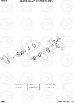 4640 QUICK CLAMP CYLINDER(-#1675) R55W-9, Hyundai