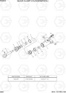 4650 QUICK CLAMP CYLINDER(#1676-) R55W-9, Hyundai