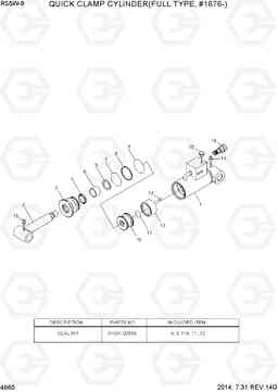 4660 QUICK CLAMP CYLINDER(FULL TYPE, #1676-) R55W-9, Hyundai