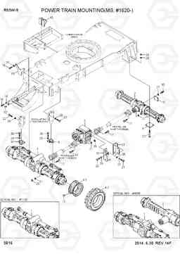 5016 POWER TRAIN MOUNTING(MS, #1620-) R55W-9, Hyundai
