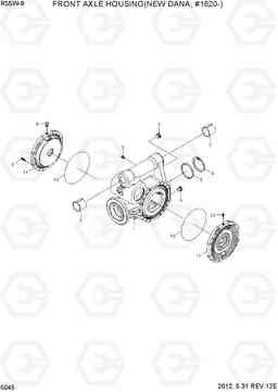 5045 FRONT AXLE HOUSING(NEW DANA, #1620-) R55W-9, Hyundai