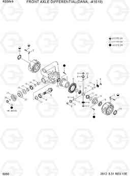 5050 FRONT AXLE DIFFERENTIAL(DANA, -#1619) R55W-9, Hyundai