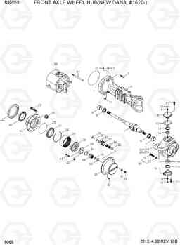 5065 FRONT AXLE WHEEL HUB(NEW DANA, #1620-) R55W-9, Hyundai