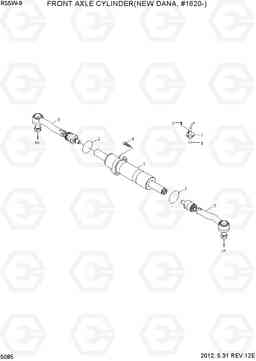 5085 FRONT AXLE CYLINDER(NEW DANA, #1620-) R55W-9, Hyundai