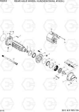 5115 REAR AXLE WHEEL HUB(NEW DANA, #1620-) R55W-9, Hyundai