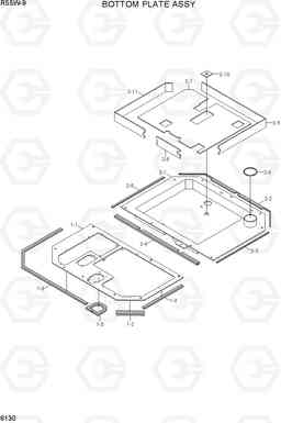 6130 BOTTOM PLATE ASSY R55W-9, Hyundai