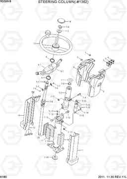 6180 STEERING COLUMN(-#1362) R55W-9, Hyundai