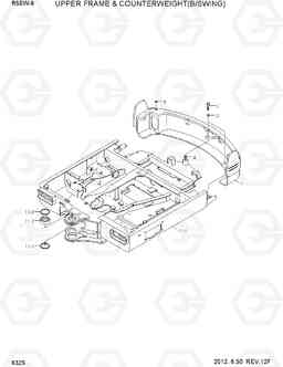 6325 UPPER FRAME & COUNTERWEIGHT(B/SWING) R55W-9, Hyundai