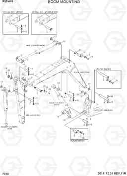 7010 BOOM MOUNTING R55W-9, Hyundai