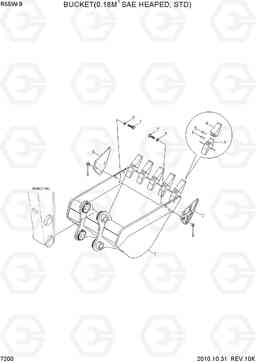 7200 BUCKET(0.18M3 SAE HEAPED, STD) R55W-9, Hyundai