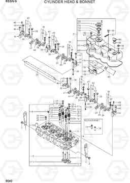 9040 CYLINDER HEAD & BONNET R55W-9, Hyundai