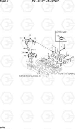 9060 EXHAUST MANIFOLD R55W-9, Hyundai