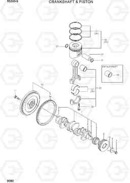 9080 CRANKSHAFT & PISTON R55W-9, Hyundai