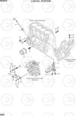 9090 LUB OIL SYSTEM R55W-9, Hyundai