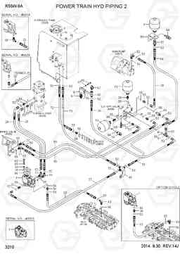 3210 POWER TRAIN HYD PIPING 2 R55W-9A, Hyundai