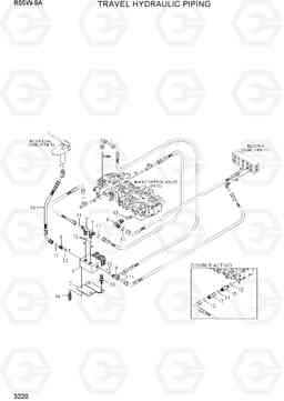 3220 TRAVEL HYDRAULIC PIPING R55W-9A, Hyundai