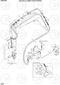 3500 QUICK CLAMP HYD PIPING R55W-9A, Hyundai