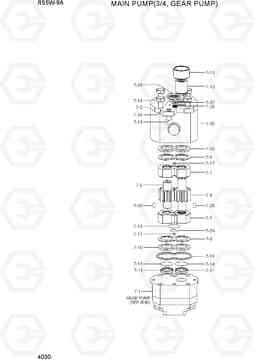 4030 MAIN PUMP(3/4, GEAR PUMP) R55W-9A, Hyundai