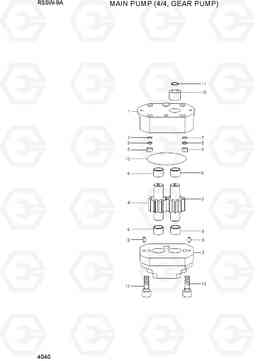 4040 MAIN PUMP(4/4, GEAR PUMP) R55W-9A, Hyundai
