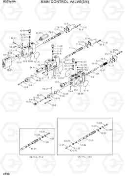 4130 MAIN CONTROL VALVE(3/4) R55W-9A, Hyundai