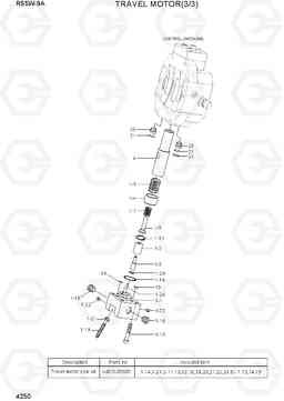 4250 TRAVEL MOTOR(3/3) R55W-9A, Hyundai