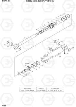 4415 BOOM CYLINDER(TYPE 2) R55W-9A, Hyundai