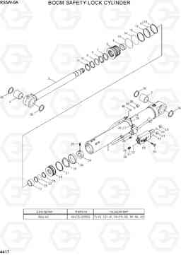 4417 BOOM SAFETY LOCK CYLINDER R55W-9A, Hyundai