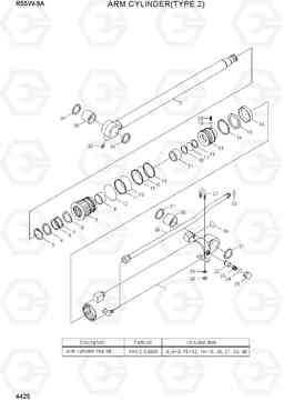 4425 ARM CYLINDER(TYPE 2) R55W-9A, Hyundai